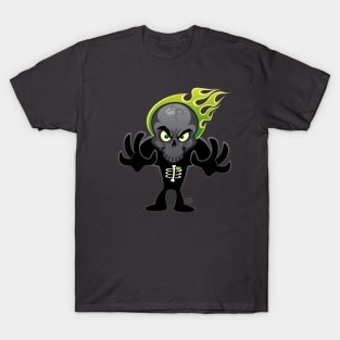 SkullyDawg Green Flame T-Shirt